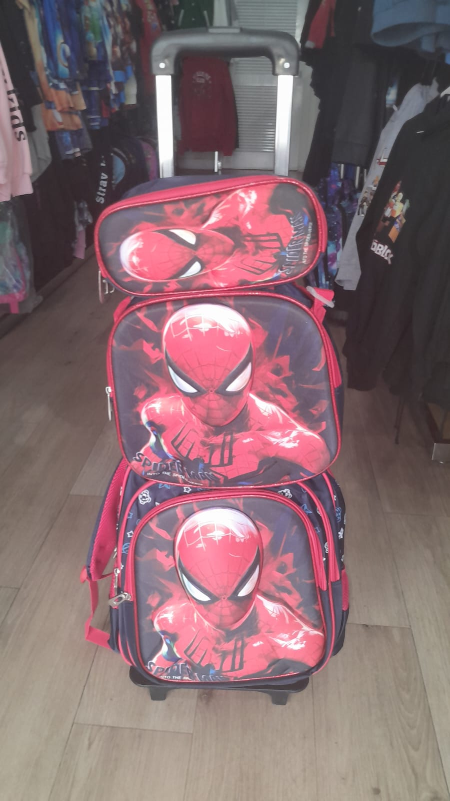 Spiderman 3pc trolley set