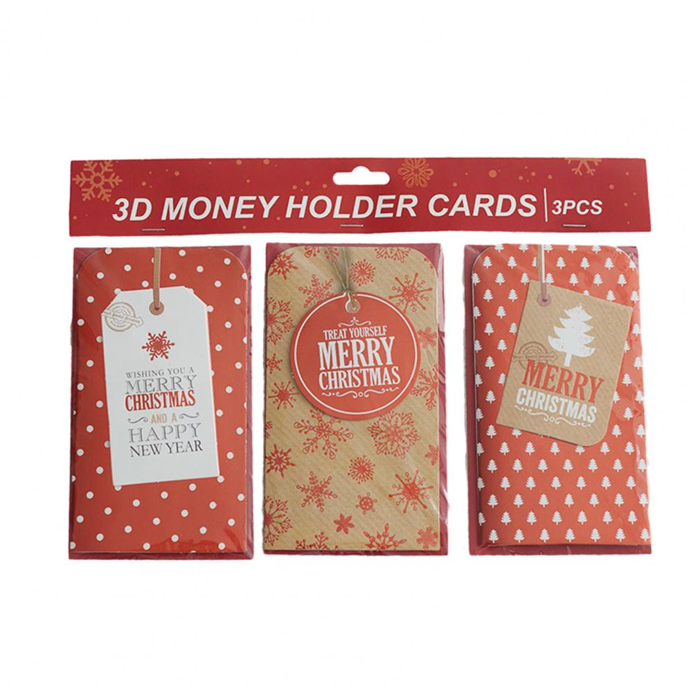 Christmas 3D Money Holder Cards (3PCS) - Preppy Kids (Grand Bazaar)
