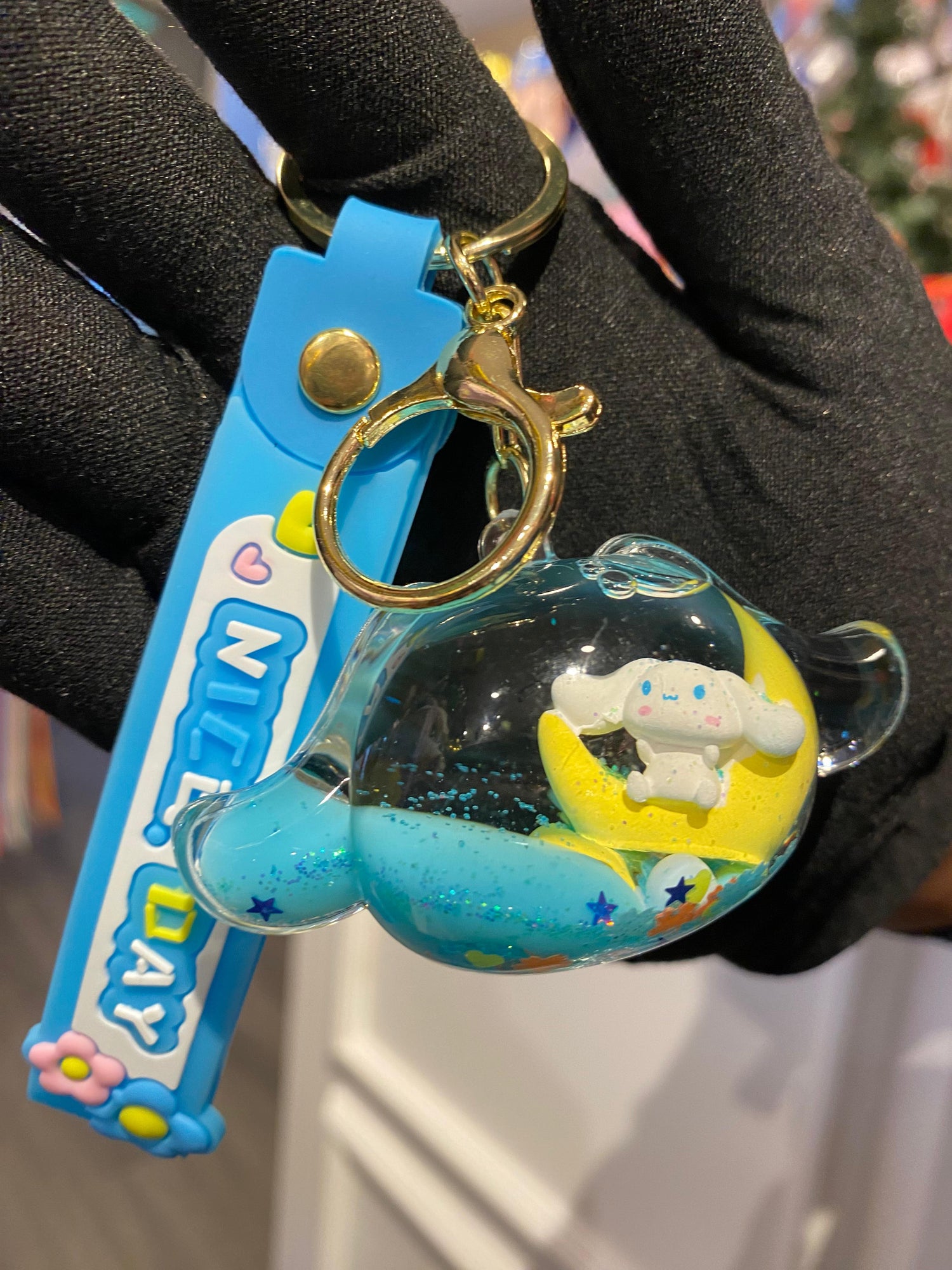 Acrylic Moving Liquid Sanrio Keychain - Preppy Kids (Grand Bazaar)