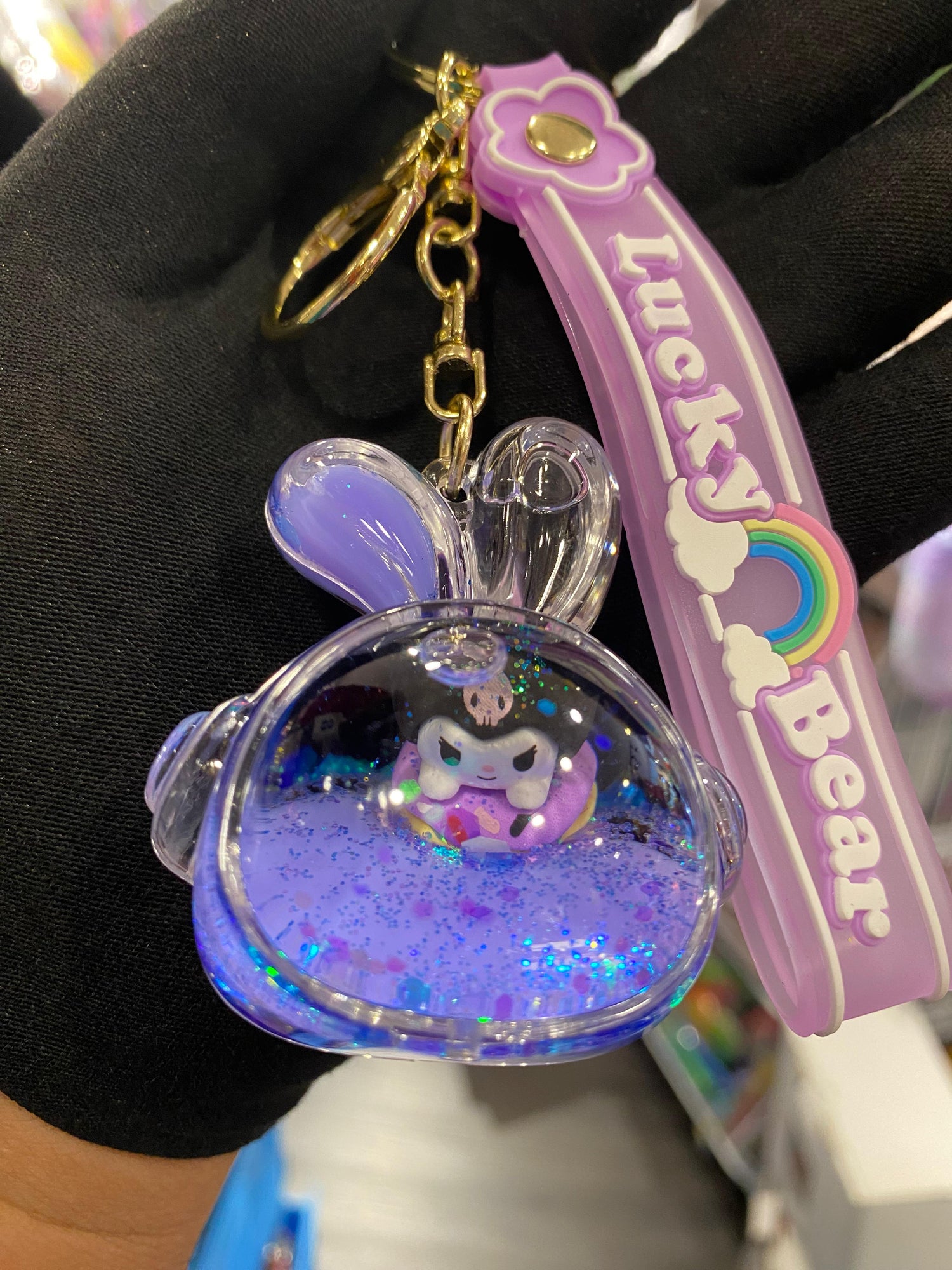 Acrylic Moving Liquid Sanrio Keychain - Preppy Kids (Grand Bazaar)