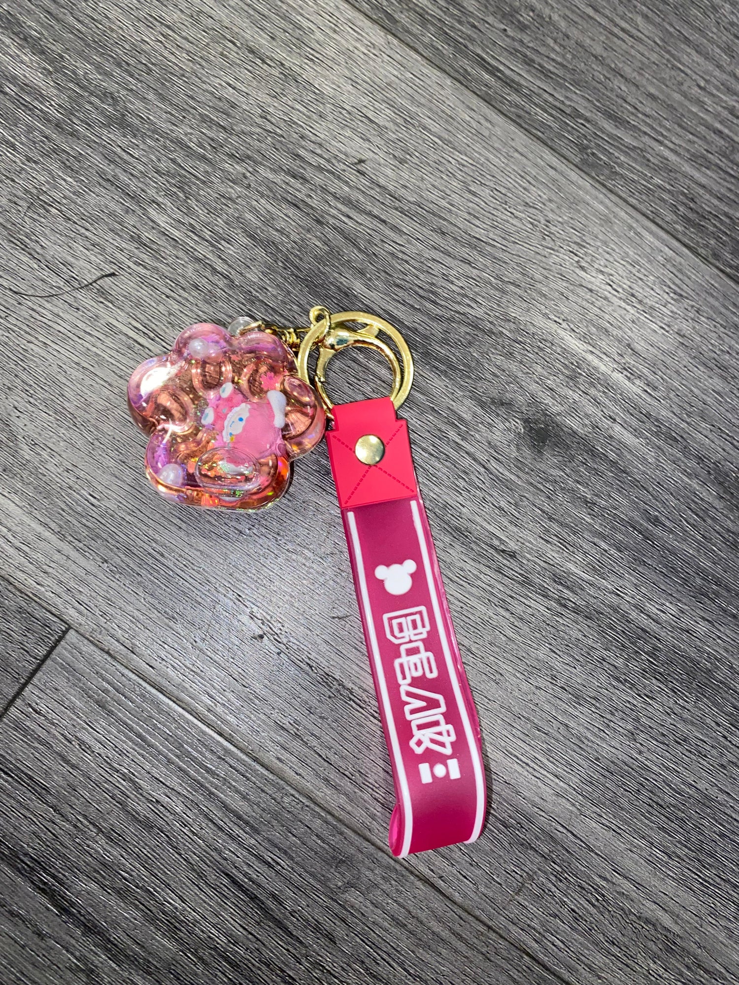 Acrylic Moving Liquid Sanrio Keychain - Preppy Kids (Grand Bazaar)