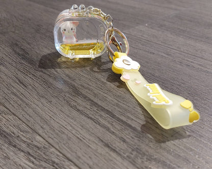 Acrylic Moving Liquid Sanrio Keychain - Preppy Kids (Grand Bazaar)