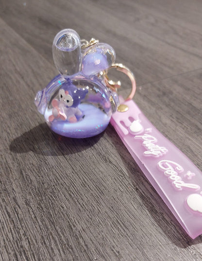 Acrylic Moving Liquid Sanrio Keychain - Preppy Kids (Grand Bazaar)