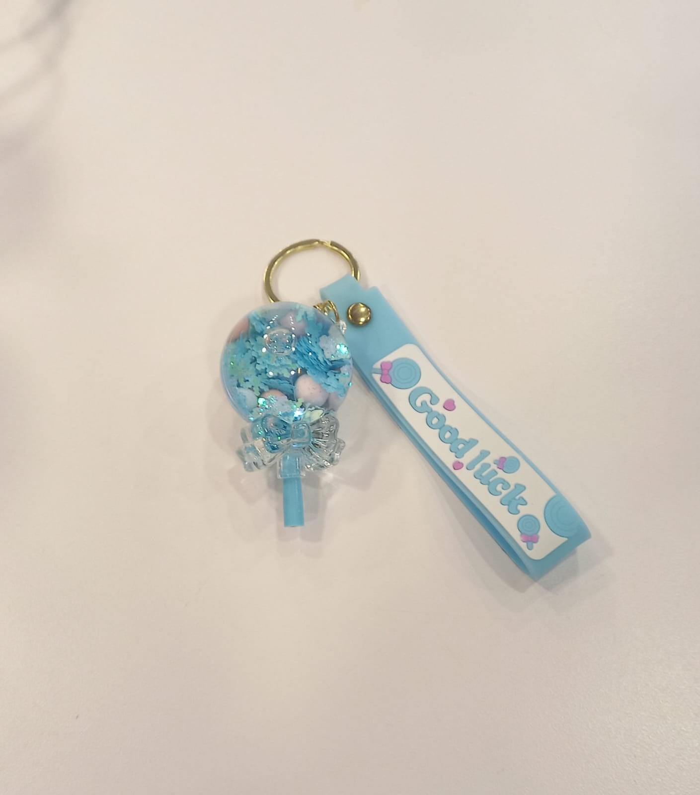 Acrylic Moving Liquid Lolipop Keychain - Preppy Kids (Grand Bazaar)