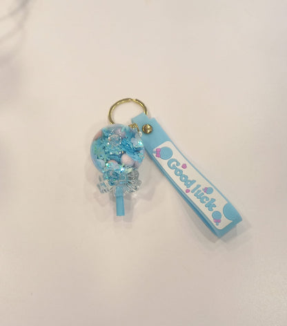 Acrylic Moving Liquid Lolipop Keychain - Preppy Kids (Grand Bazaar)