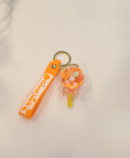 Acrylic Moving Liquid Lolipop Keychain - Preppy Kids (Grand Bazaar)