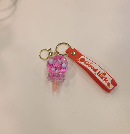 Acrylic Moving Liquid Lolipop Keychain - Preppy Kids (Grand Bazaar)