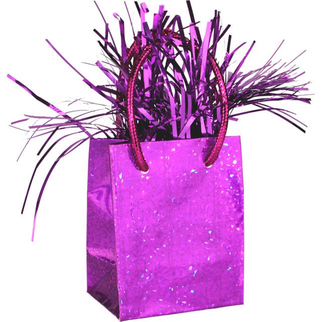 Purple Gift Bag Balloon Weight