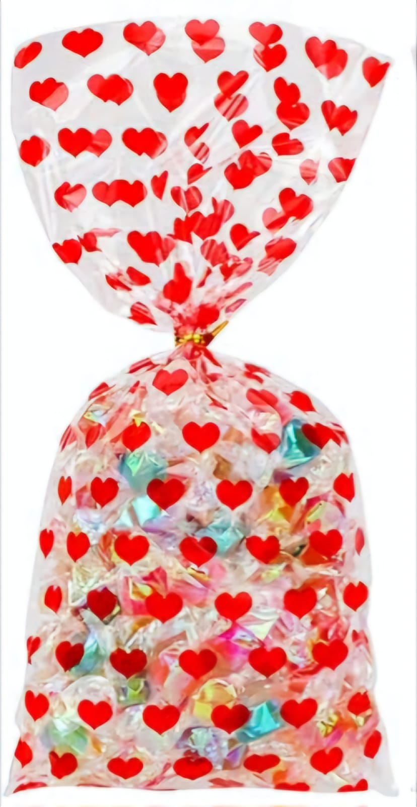 Heart printed  cellophane bags