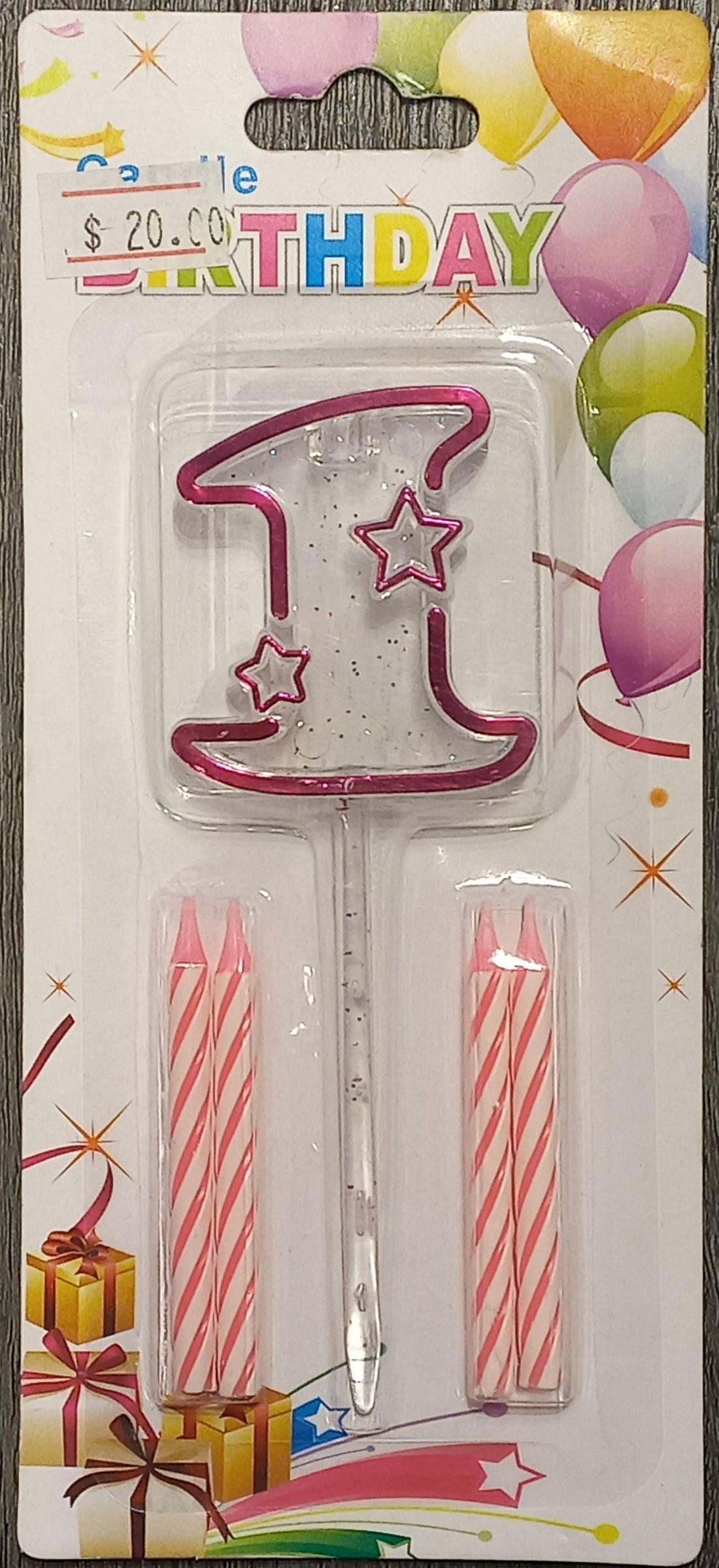 Pink Acrylic Candle 0 to 9 (ACR) - Preppy Kids (Grand Bazaar)