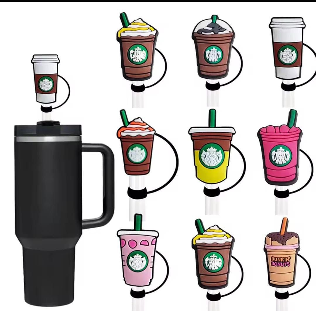 Starbucks Drinks Straw Cover Caps Toppers for Tumbler