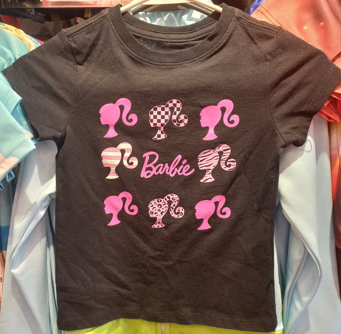 Barbie Pink Silhouettes Black Tshirt - Preppy Kids (Grand Bazaar)