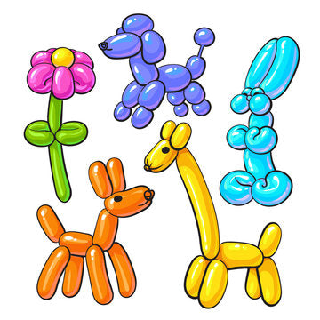 Multi colour animal balloons - Preppy Kids (Grand Bazaar)