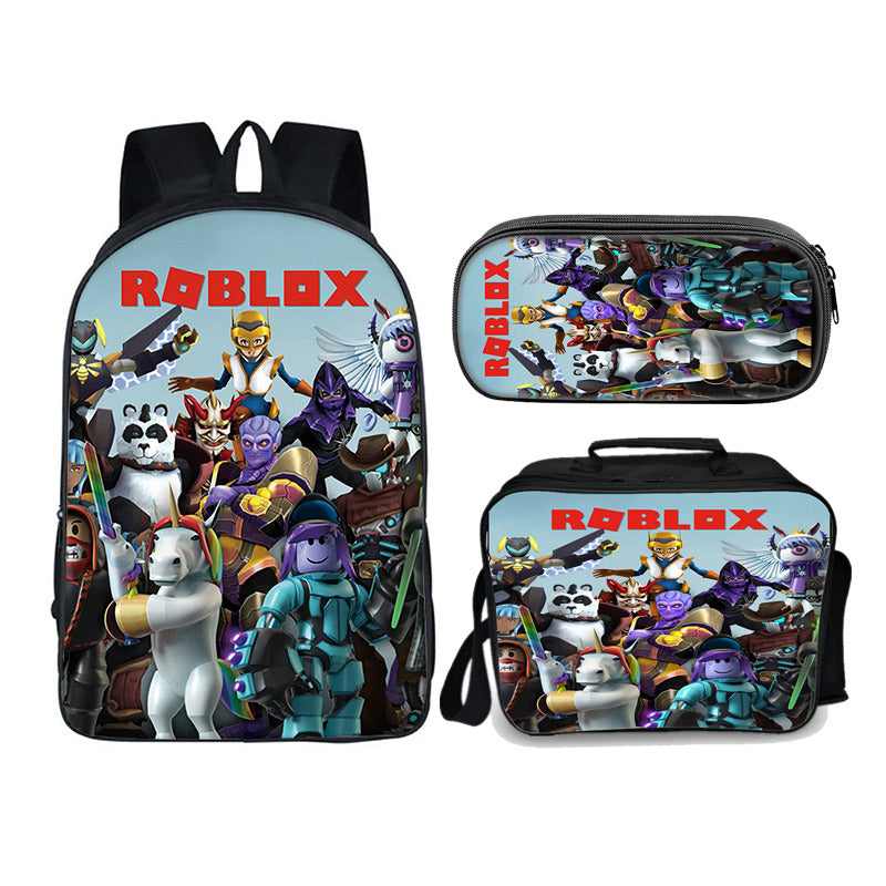 Roblox Demolition Crew Edition Backpack set (3PC) (2 compartment) No. 3 - Preppy Kids (Grand Bazaar)