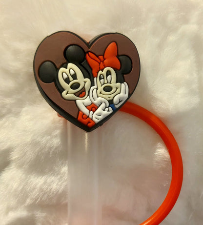 Mickey &amp; Minnie Mouse Straw Cover Caps Toppers for Tumbler