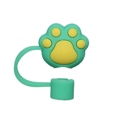 Paw Print Straw Cover Caps Toppers for Tumbler