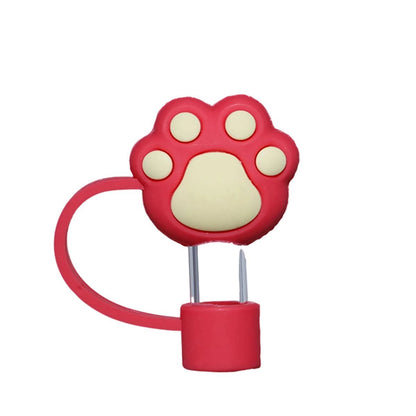 Paw Print Straw Cover Caps Toppers for Tumbler