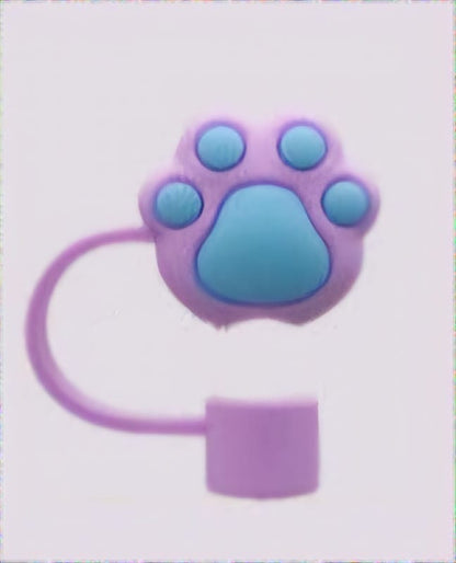 Paw Print Straw Cover Caps Toppers for Tumbler