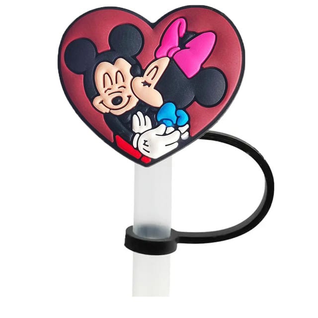 Mickey &amp; Minnie Mouse Straw Cover Caps Toppers for Tumbler
