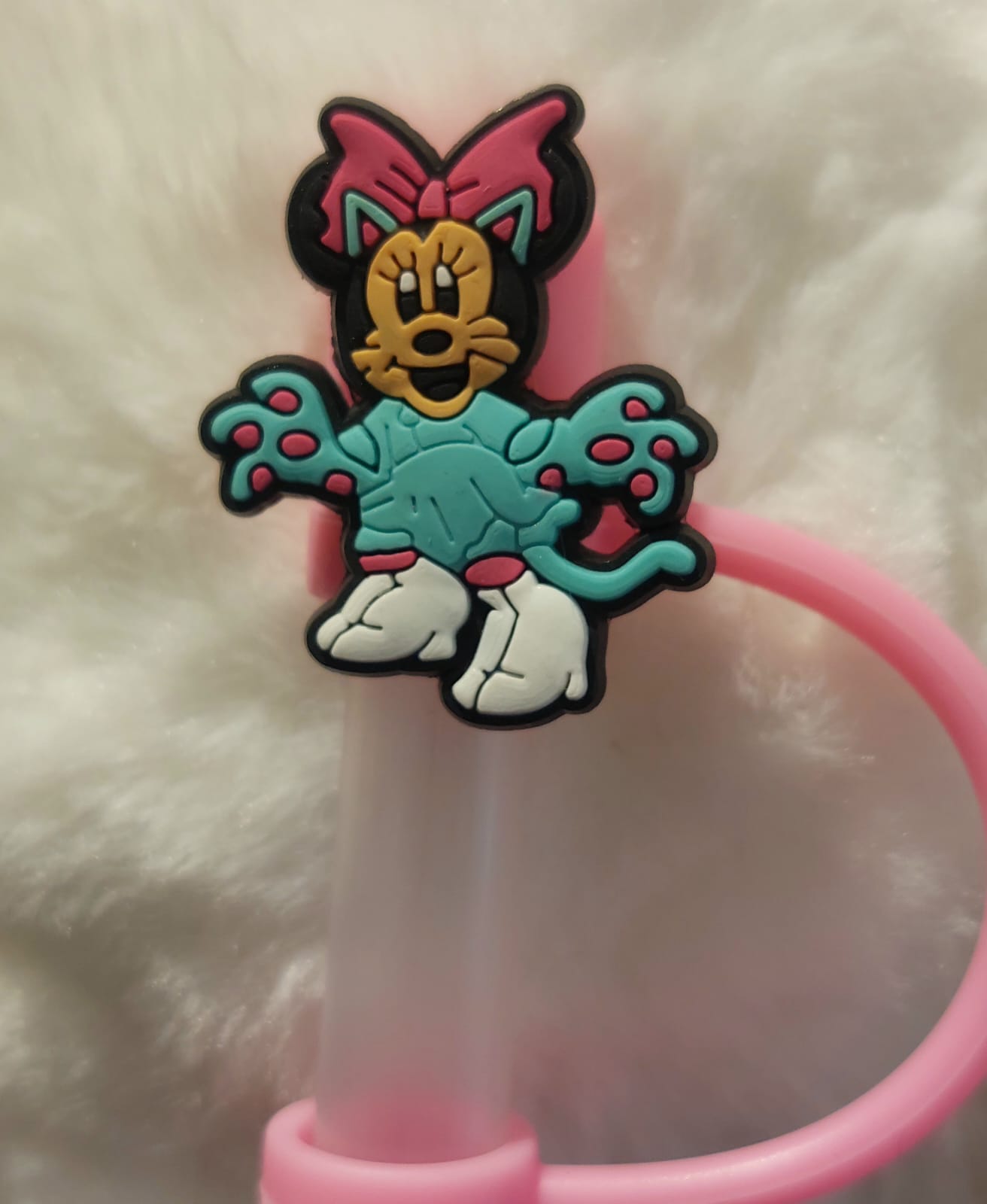 Mickey &amp; Minnie Mouse Straw Cover Caps Toppers for Tumbler