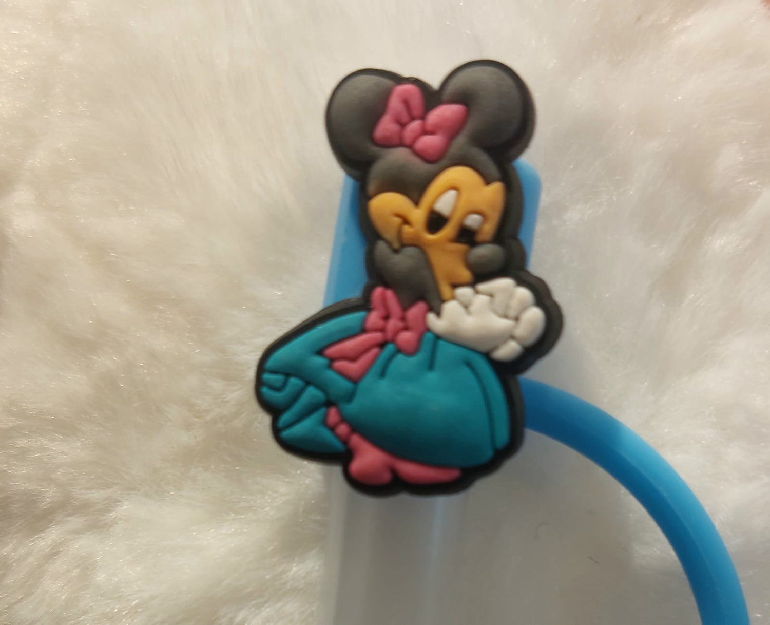 Mickey &amp; Minnie Mouse Straw Cover Caps Toppers for Tumbler