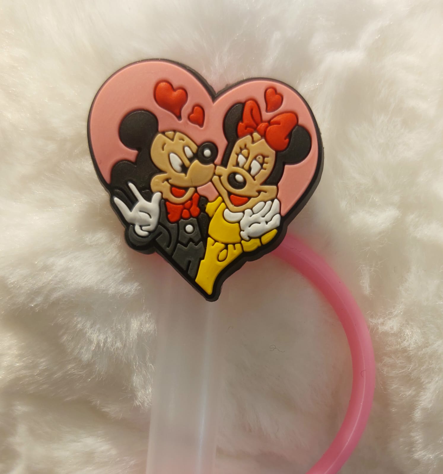 Mickey &amp; Minnie Mouse Straw Cover Caps Toppers for Tumbler