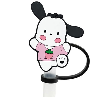 Sanrio Pochacco Straw Cover Caps Toppers for Tumbler