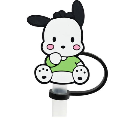 Sanrio Pochacco Straw Cover Caps Toppers for Tumbler