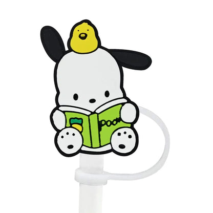 Sanrio Pochacco Straw Cover Caps Toppers for Tumbler