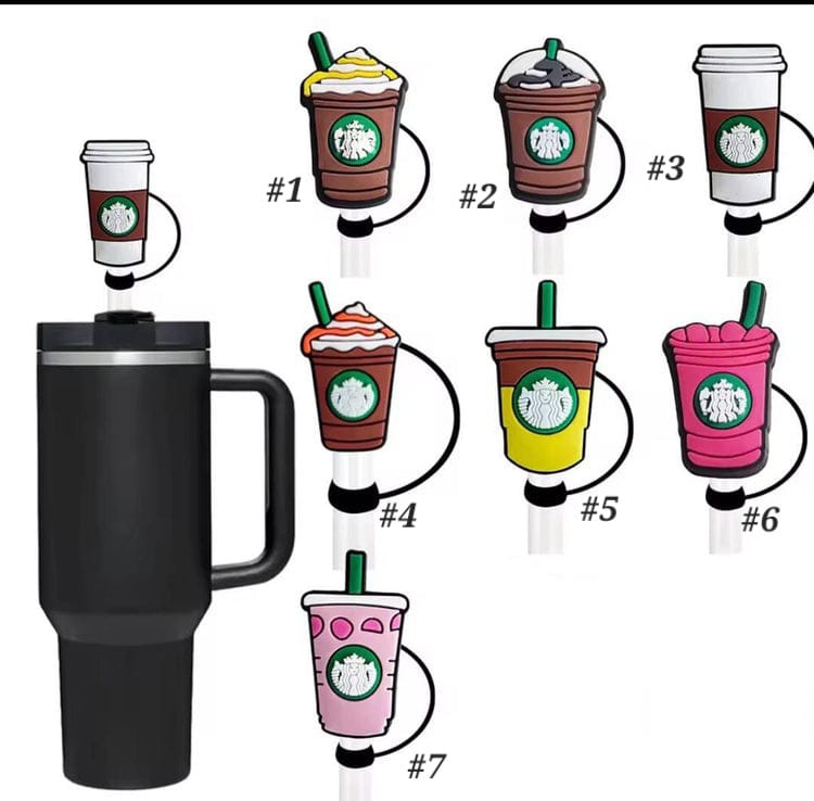 Starbucks Drinks Straw Cover Caps Toppers for Tumbler