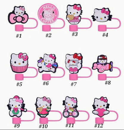Sanrio Hello Kitty Straw Cover Caps Toppers for Tumbler