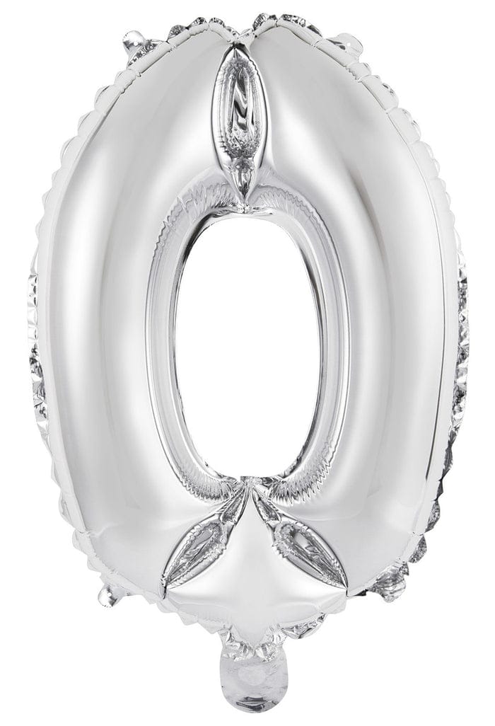 35&quot; Jumbo  Number Silver Foil Helium Balloons (35&quot;).  1 to 9