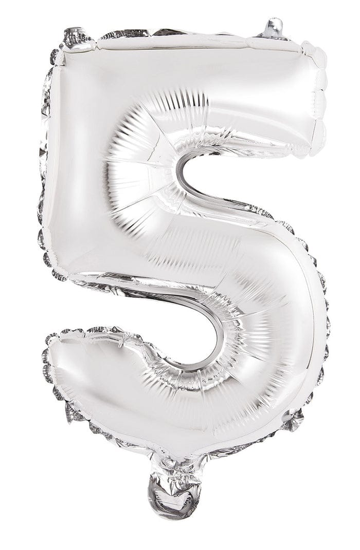 35&quot; Jumbo  Number Silver Foil Helium Balloons (35&quot;).  1 to 9