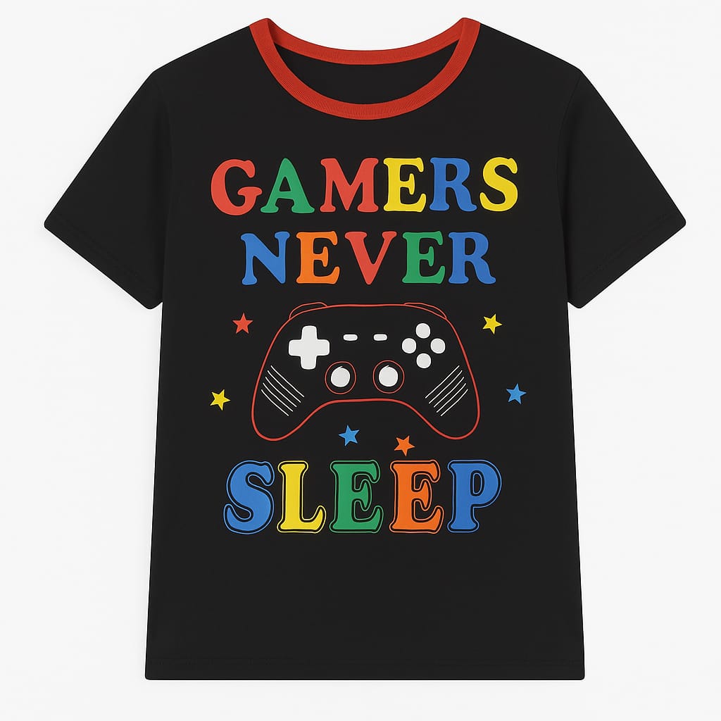 &quot;Gamers Never Sleep&quot; 2pc Pyjamas Set