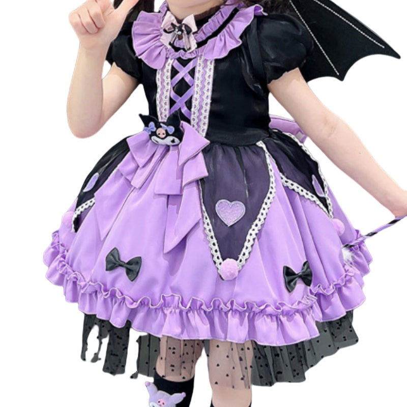 Kuromi Purple &amp; Black Sanrio Cosplay Dress