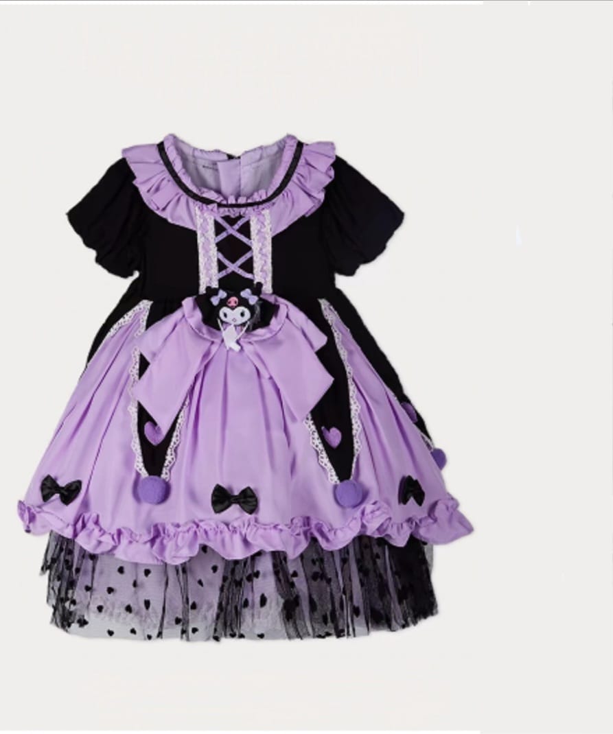 Kuromi Purple &amp; Black Sanrio Cosplay Dress
