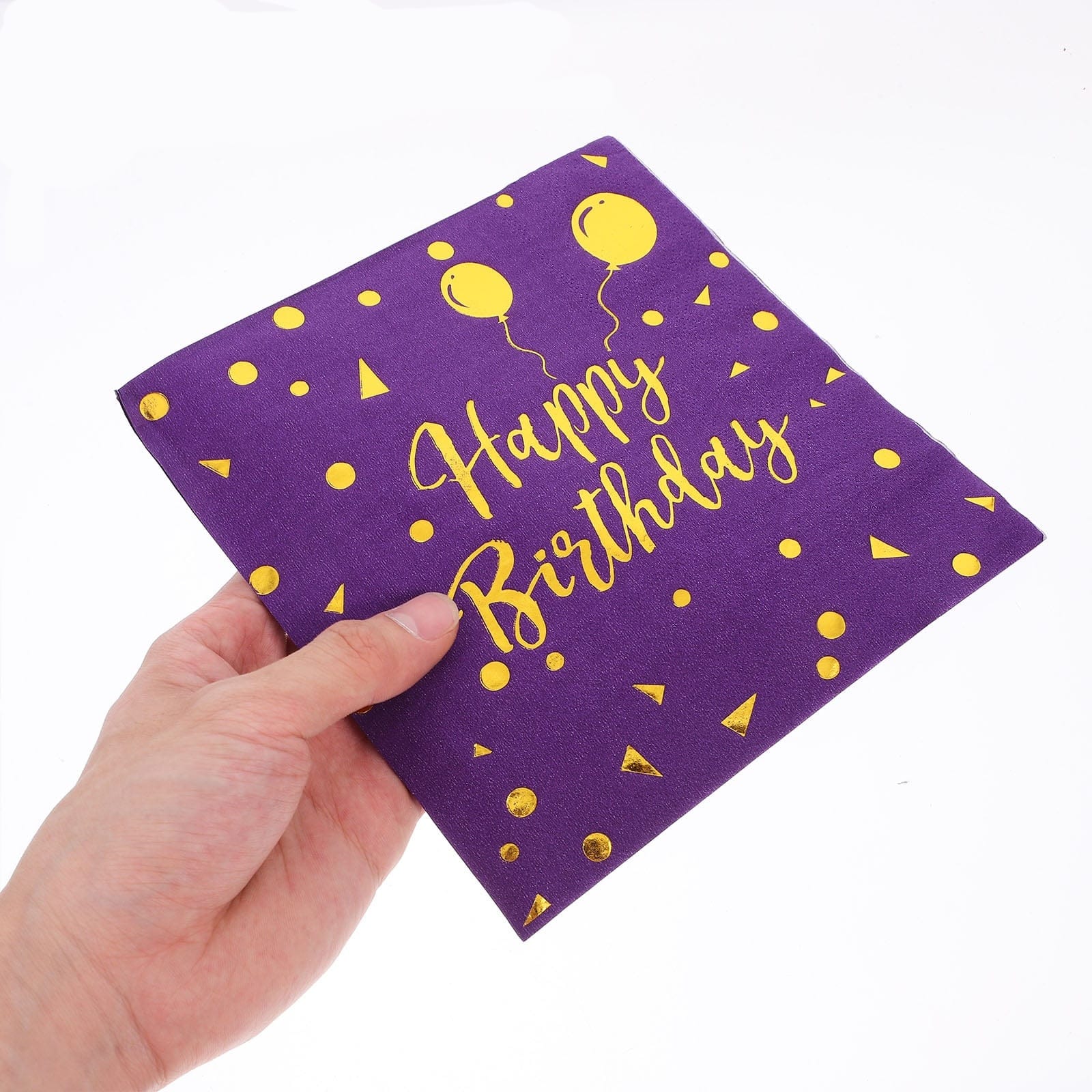 Happy Birthday Purple And Gold Party Set