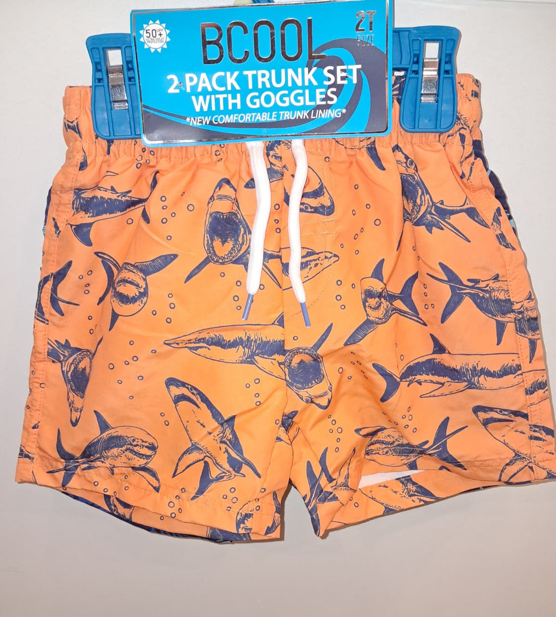 BCOOL Shark Print 2 Pack Trunk Set With Goggles