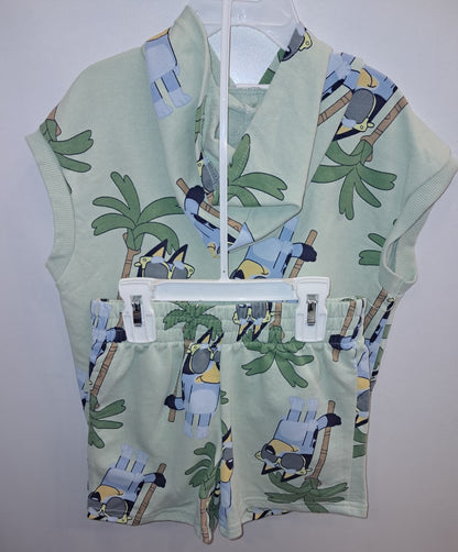 Bluey Green 2PC Hoodie Outfit