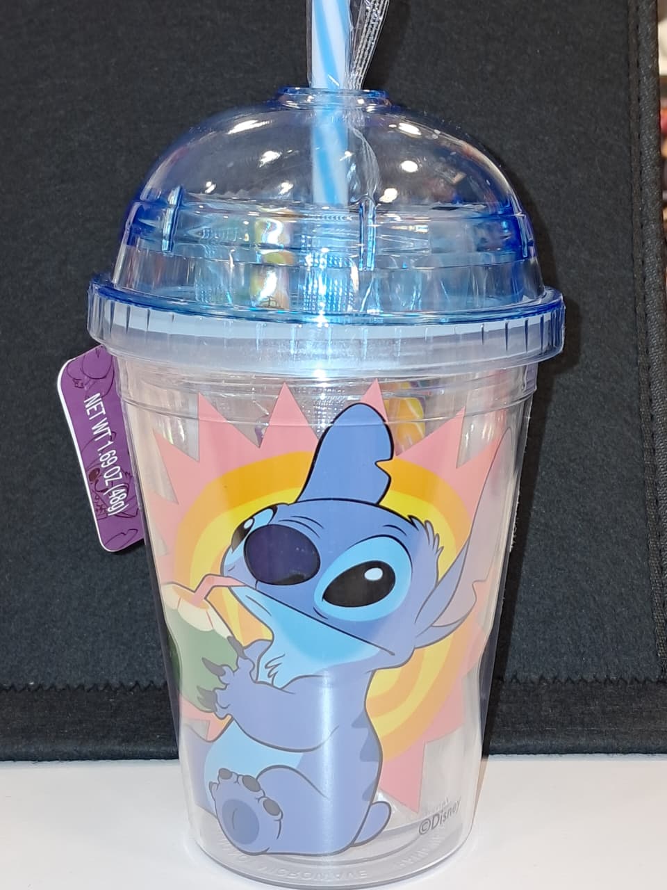Stitch Summer Time Cup with Straw