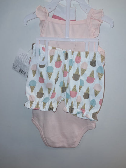 &quot;You Melt My Heart&quot; Ice Cream Onsesie Set Girls
