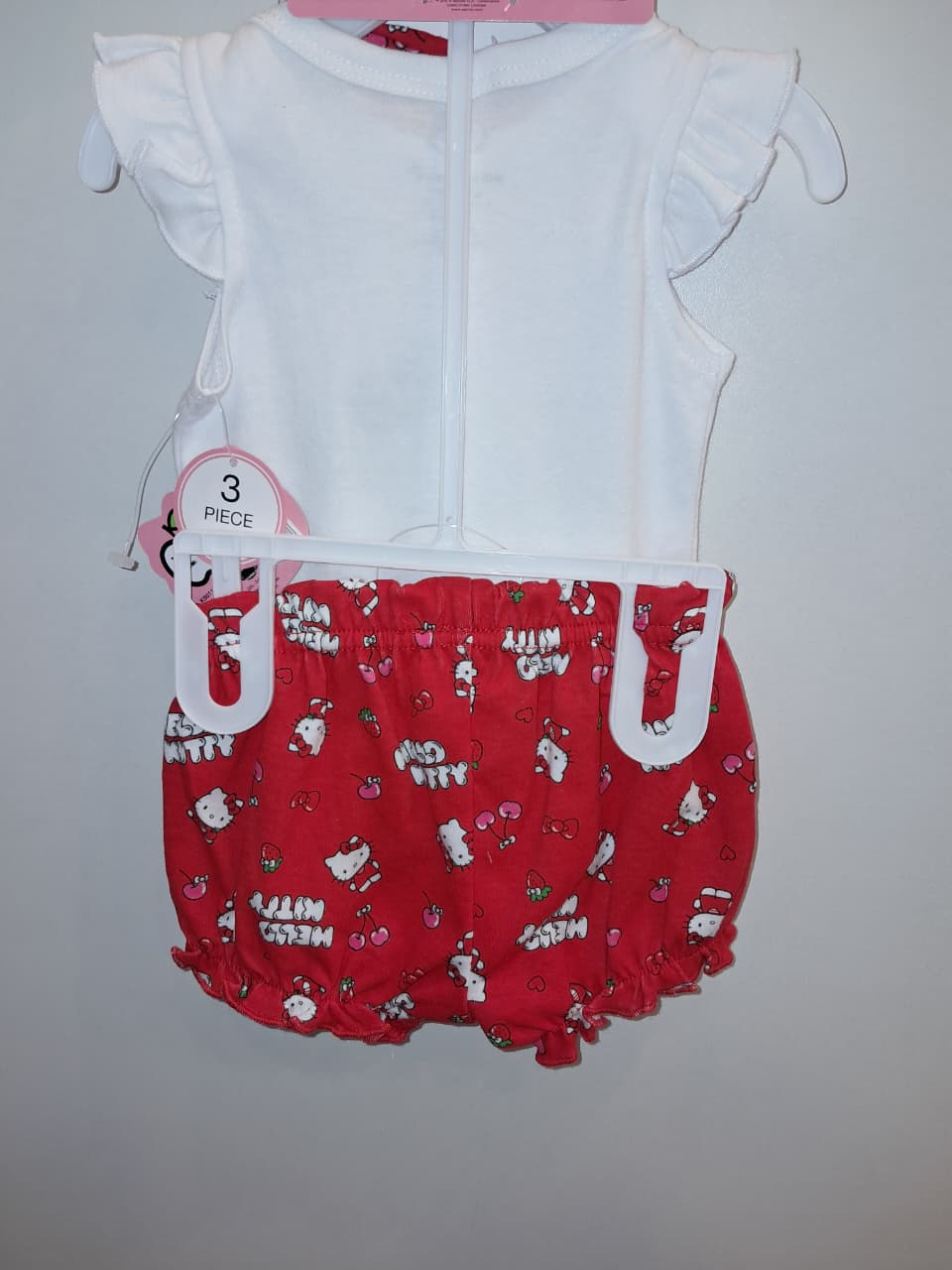 Hello Kitty Strawberry &amp; Cherry 3PC Onesie Set