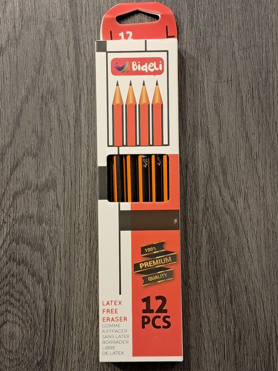 Bideli Latex Free Eraser Pencils (12PCS)