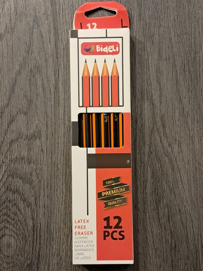 Bideli Latex Free Eraser Pencils (12PCS)