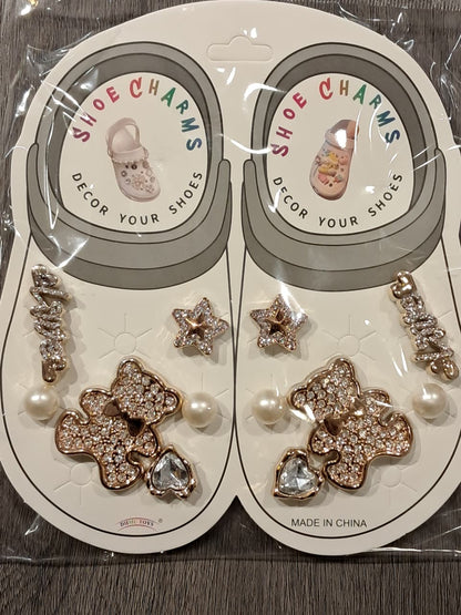 Gold Sylish Decorative Croc Charms