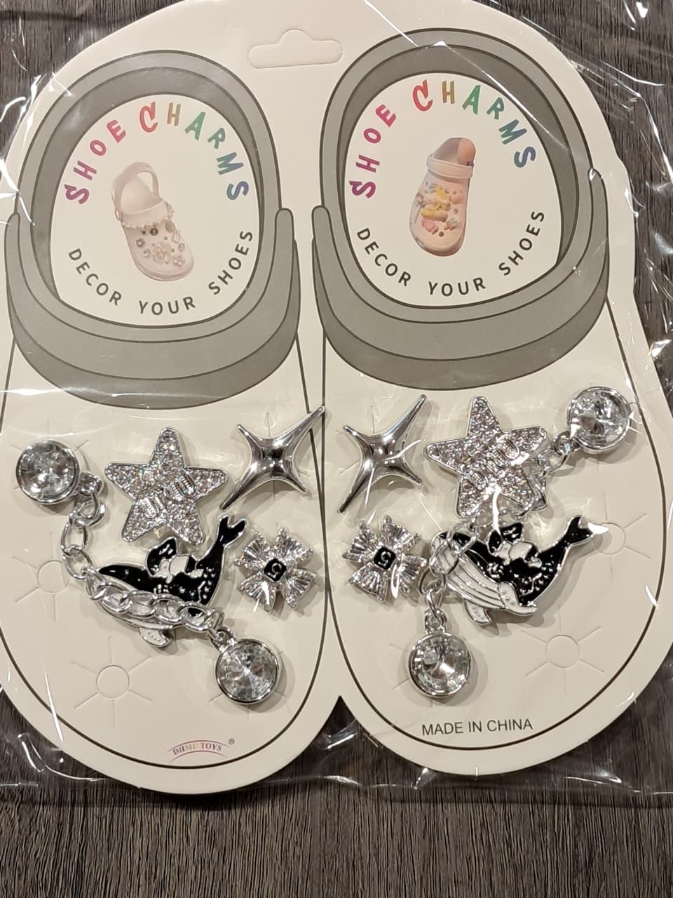 Silver Sylish Decorative Croc Charms