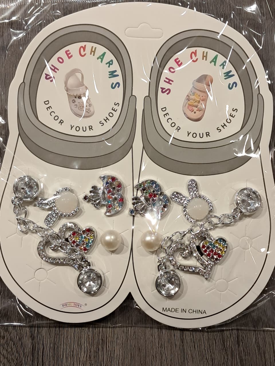 Silver Sylish Decorative Croc Charms