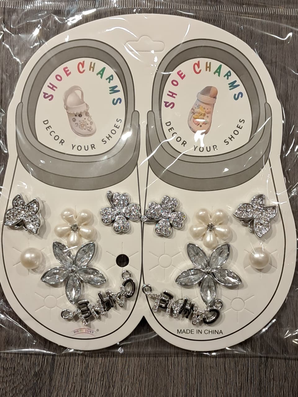 Silver Sylish Decorative Croc Charms