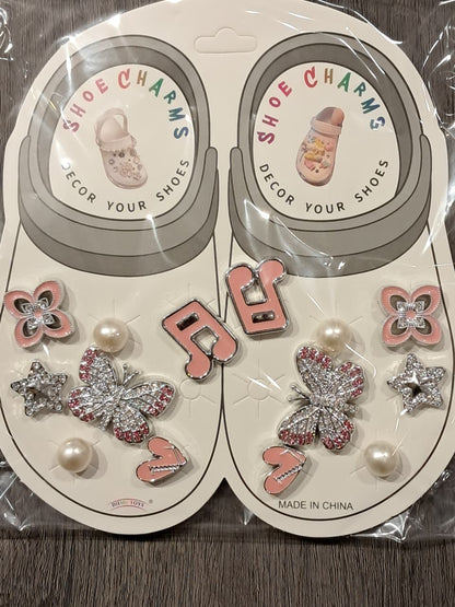 Silver Sylish Decorative Croc Charms
