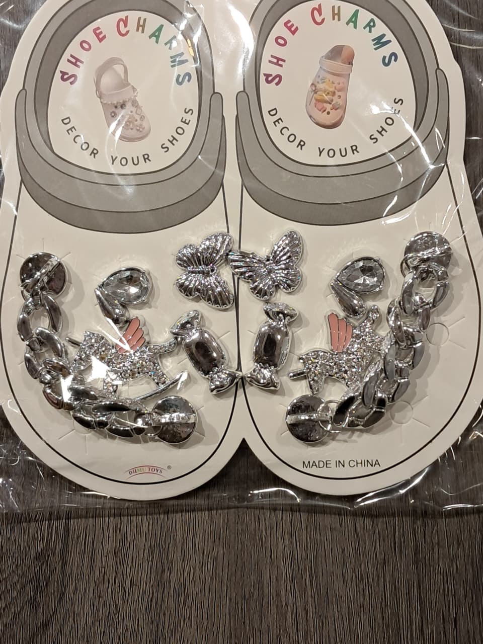 Silver Sylish Decorative Croc Charms